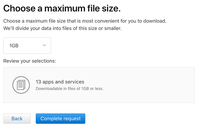 Choose maximum file size